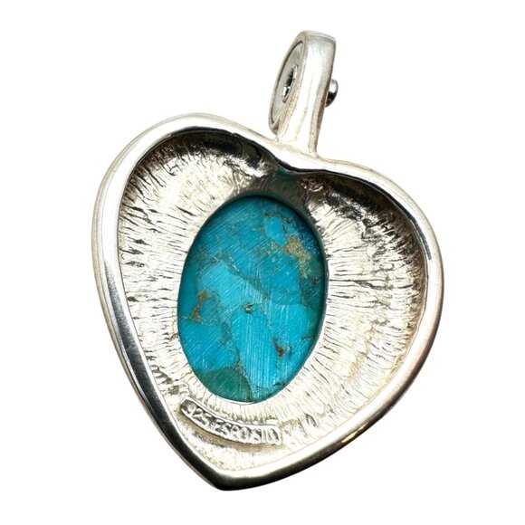 Joseph Esposito Turquoise Sterling Silver Magnetic Pendant - Picture 3 of 3